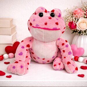 Ganz Webkinz Valentine Frog Plush Pink Heart Stuffed Animal Retired Floppy No Co